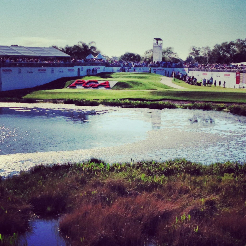 The Bear Trap at The Honda Classic has grown into one of the most popular places for spectators to watch the tournament. Located at the 16th Green, the Bear Trap also provides viewing of both the tee and green of the signature par-3 17th hole at the Jack Nicklaus-redesigned Champion Course at PGA National Resort & Spa.